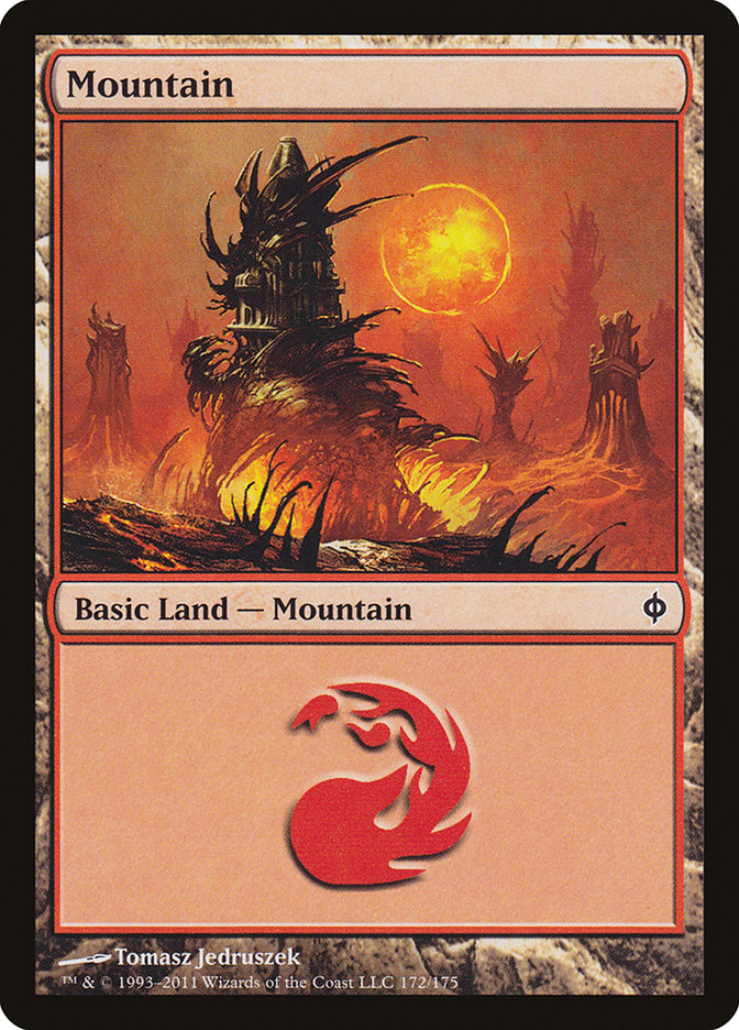 Mountain (172) [New Phyrexia] | Red Riot Games CA