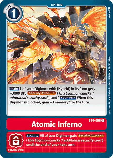 Atomic Inferno [BT4-098] [Great Legend] | Red Riot Games CA