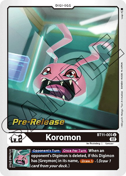Koromon [BT11-005] [Dimensional Phase Pre-Release Promos] | Red Riot Games CA