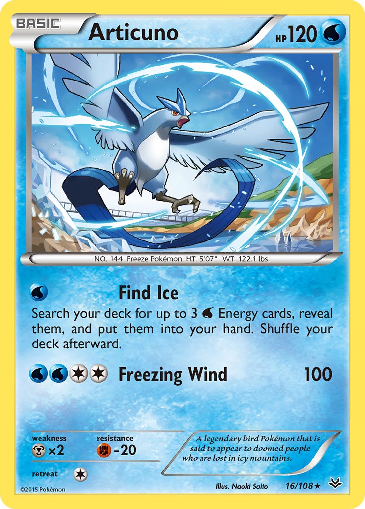 Articuno (16/108) (Theme Deck Exclusive) [XY: Roaring Skies] | Red Riot Games CA