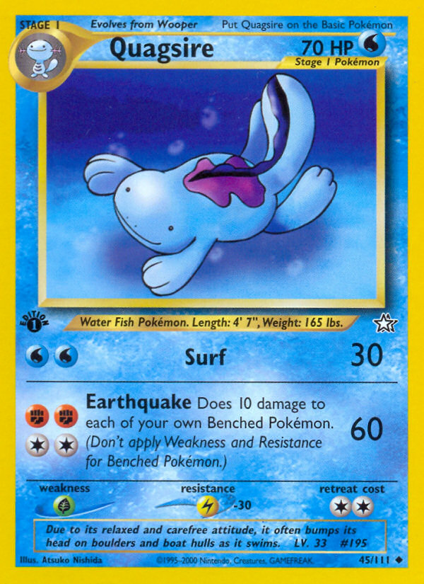 Quagsire (45/111) [Neo Genesis 1st Edition] | Red Riot Games CA
