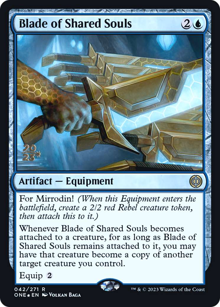 Blade of Shared Souls [Phyrexia: All Will Be One Prerelease Promos] | Red Riot Games CA