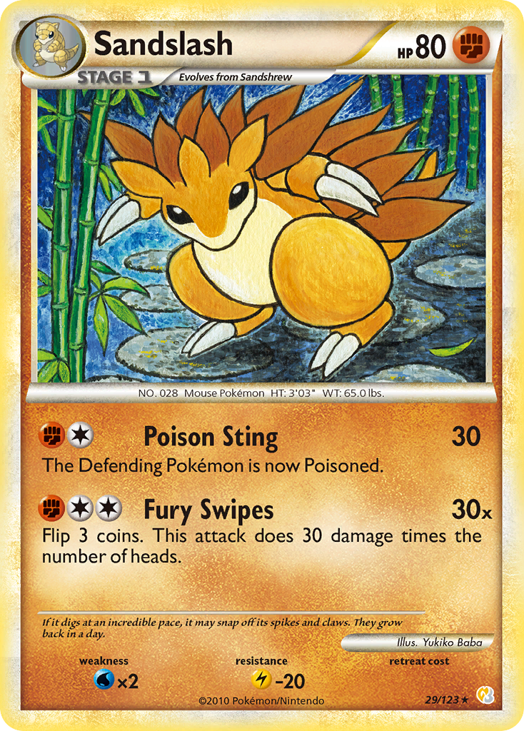 Sandslash (29/123) [HeartGold & SoulSilver: Base Set] | Red Riot Games CA