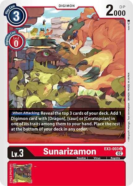 Sunarizamon [EX3-003] [Revision Pack Cards] | Red Riot Games CA