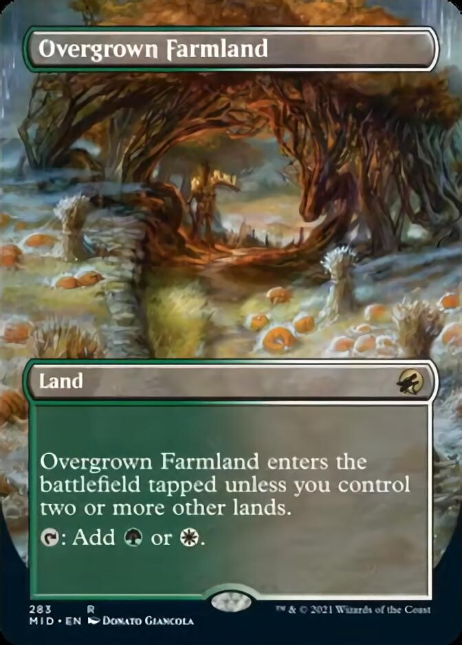 Overgrown Farmland (Borderless Alternate Art) [Innistrad: Midnight Hunt] | Red Riot Games CA