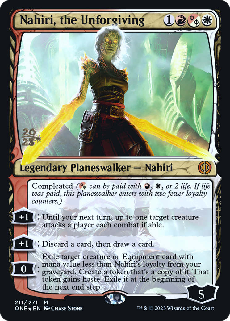 Nahiri, the Unforgiving [Phyrexia: All Will Be One Prerelease Promos] | Red Riot Games CA