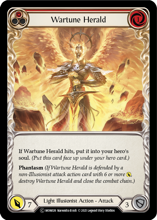 Wartune Herald (Red) [U-MON026-RF] (Monarch Unlimited)  Unlimited Rainbow Foil | Red Riot Games CA