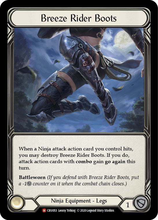 Breeze Rider Boots [CRU053] (Crucible of War)  1st Edition Cold Foil | Red Riot Games CA