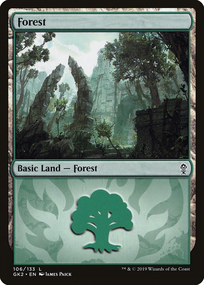 Forest (106) [Ravnica Allegiance Guild Kit] | Red Riot Games CA