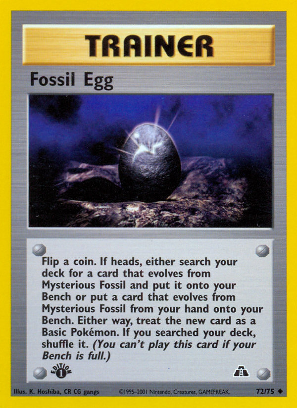 Fossil Egg (72/75) [Neo Discovery 1st Edition] | Red Riot Games CA
