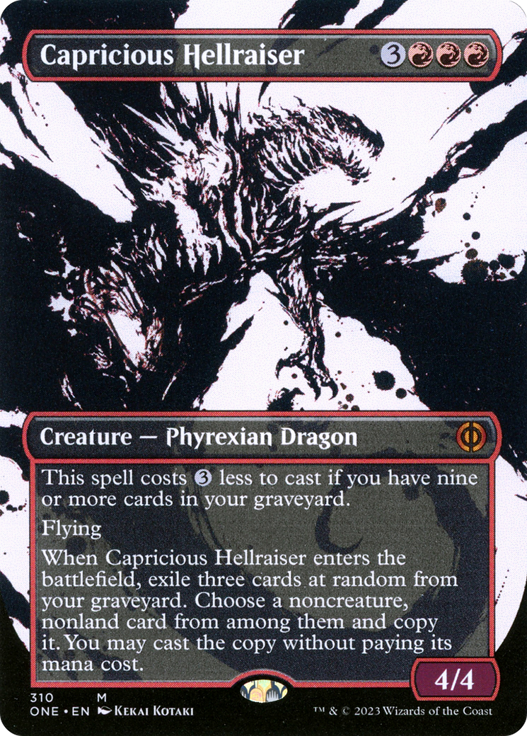 Capricious Hellraiser (Borderless Ichor) [Phyrexia: All Will Be One] | Red Riot Games CA