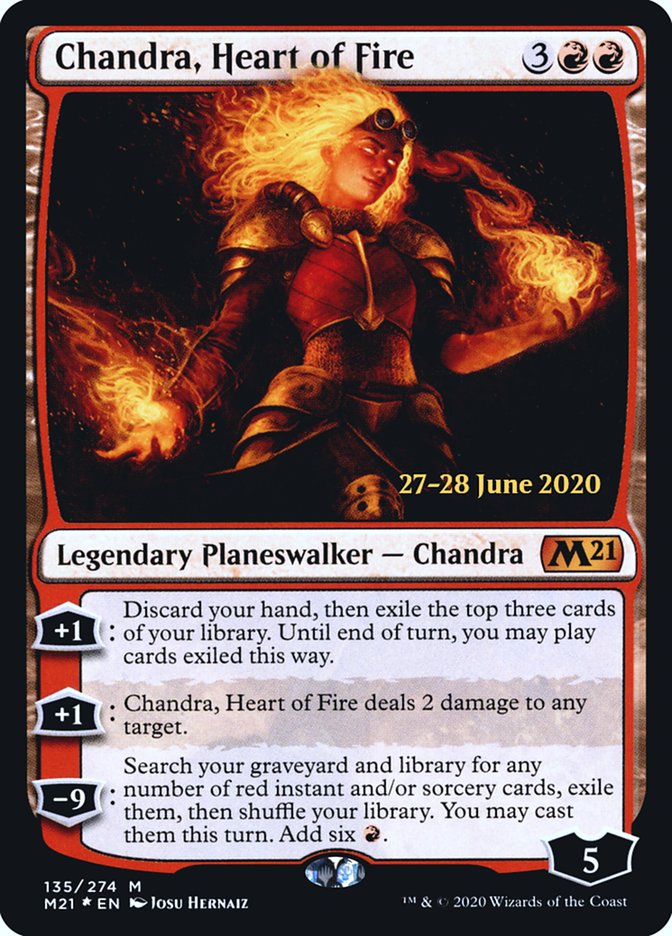 Chandra, Heart of Fire [Core Set 2021 Prerelease Promos] | Red Riot Games CA