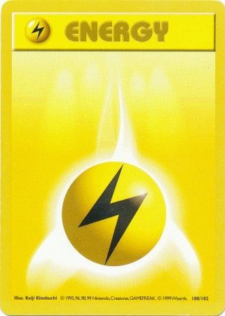 Lightning Energy (100/102) [Base Set Shadowless Unlimited] | Red Riot Games CA