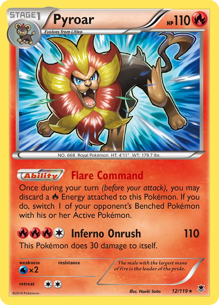 Pyroar (12/119) (Theme Deck Exclusive) [XY: Phantom Forces] | Red Riot Games CA