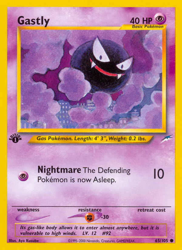 Gastly (65/105) [Neo Destiny 1st Edition] | Red Riot Games CA