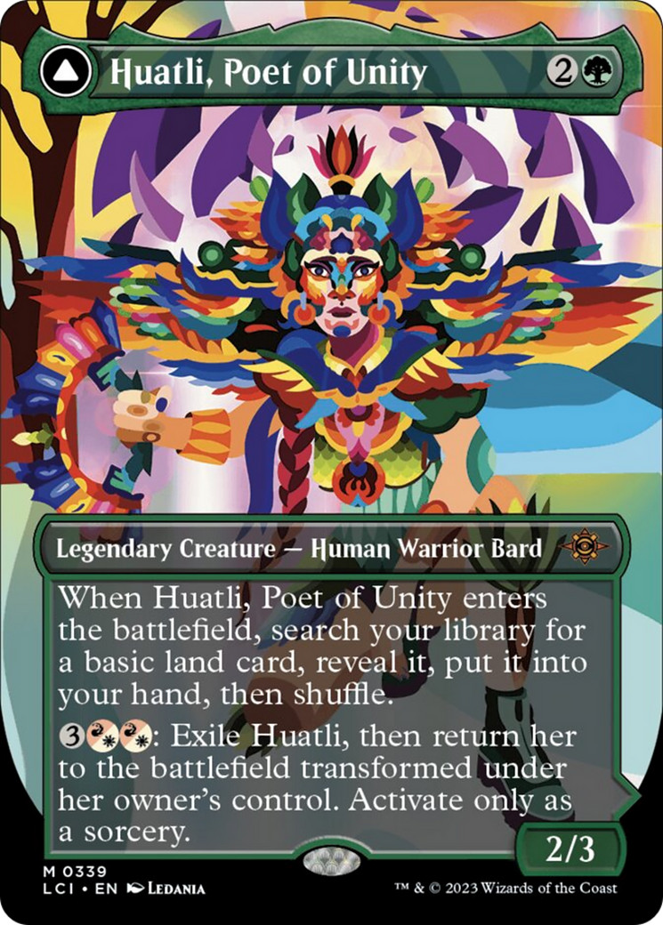 Huatli, Poet of Unity // Roar of the Fifth People (Borderless) [The Lost Caverns of Ixalan] | Red Riot Games CA