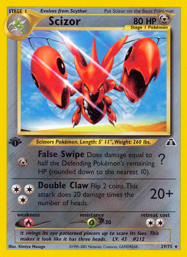 Scizor (29/75) [Neo Discovery 1st Edition] | Red Riot Games CA