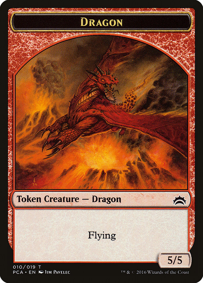Dragon // Saproling Double-Sided Token [Planechase Anthology Tokens] | Red Riot Games CA