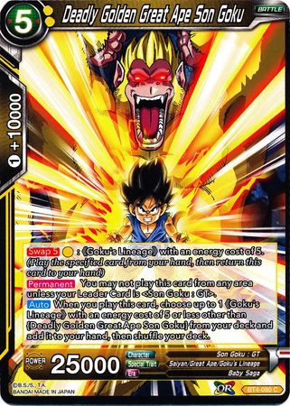 Deadly Golden Great Ape Son Goku (BT4-080) [Colossal Warfare] | Red Riot Games CA