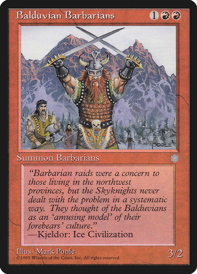 Balduvian Barbarians [Ice Age] | Red Riot Games CA