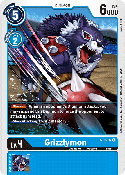 Grizzlymon [ST2-07] [Starter Deck: Cocytus Blue] | Red Riot Games CA