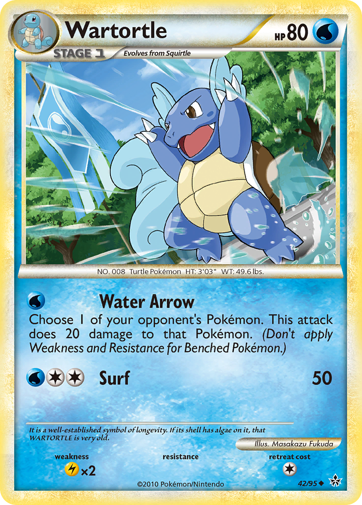 Wartortle (42/95) [HeartGold & SoulSilver: Unleashed] | Red Riot Games CA