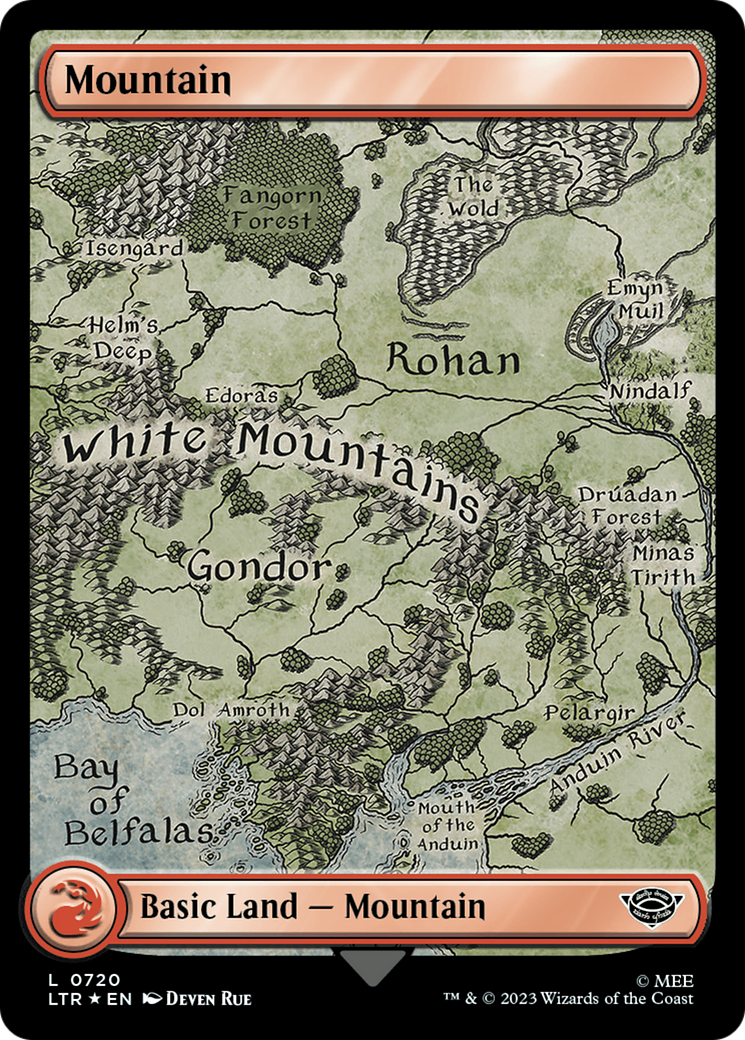 Mountain (720) (Surge Foil) [The Lord of the Rings: Tales of Middle-Earth] | Red Riot Games CA