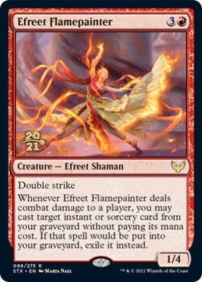 Efreet Flamepainter [Strixhaven: School of Mages Prerelease Promos] | Red Riot Games CA