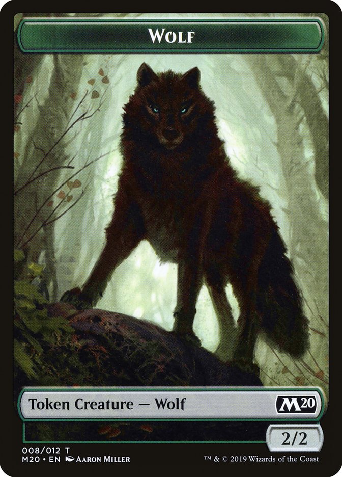Wolf Token [Core Set 2020 Tokens] | Red Riot Games CA