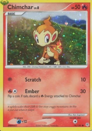 Chimchar (76/130) (Cosmos Holo) [Diamond & Pearl: Base Set] | Red Riot Games CA