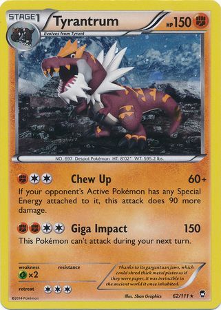 Tyrantrum (62/111) (Cosmos Holo) [XY: Furious Fists] | Red Riot Games CA