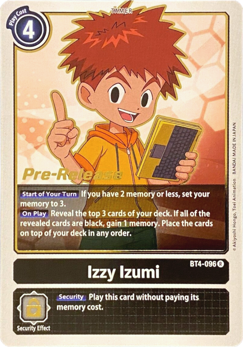 Izzy Izumi [BT4-096] [Great Legend Pre-Release Promos] | Red Riot Games CA