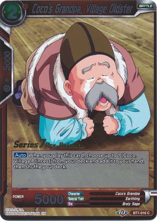 Coco's Grandpa, Village Oldster (BT7-016_PR) [Assault of the Saiyans Prerelease Promos] | Red Riot Games CA