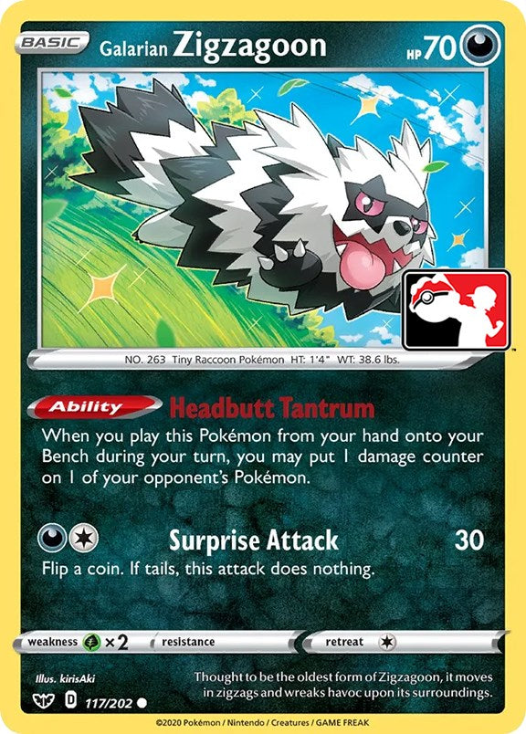 Galarian Zigzagoon (117/202) [Prize Pack Series One] | Red Riot Games CA