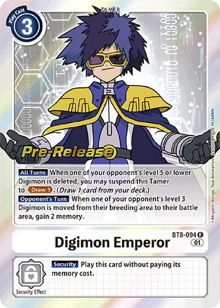 Digimon Emperor [BT8-094] [New Awakening Pre-Release Promos] | Red Riot Games CA