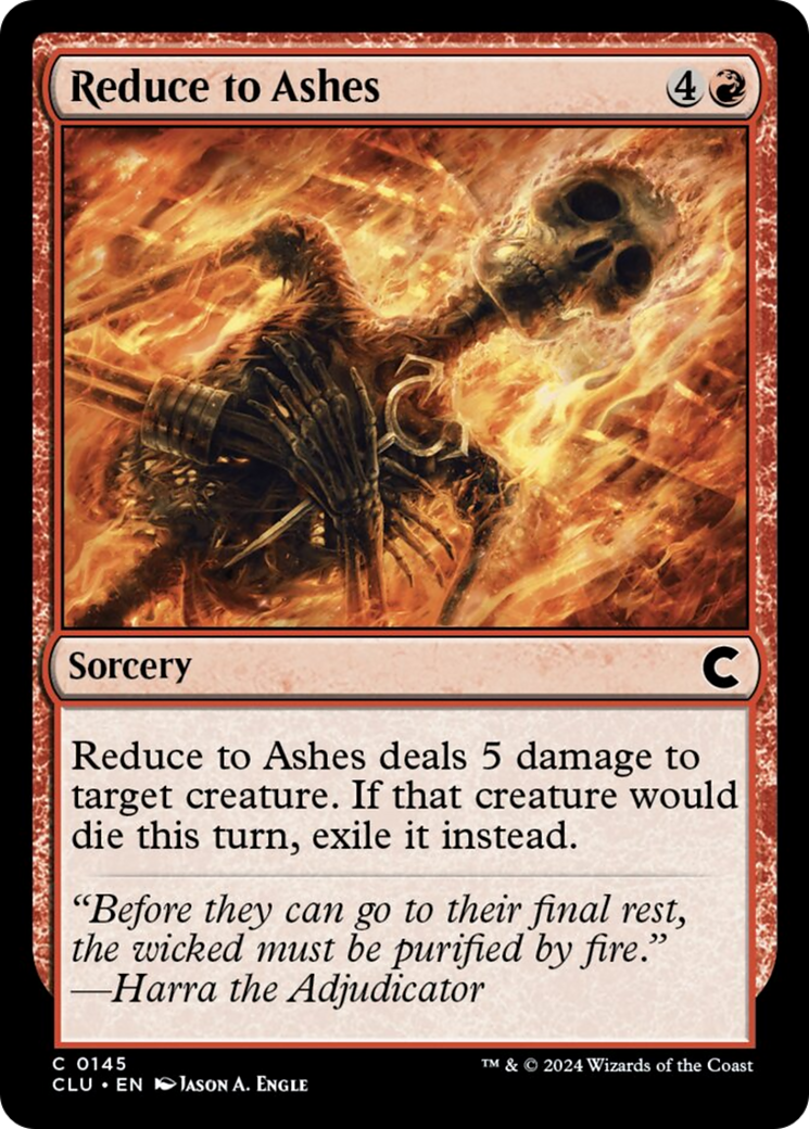 Reduce to Ashes [Ravnica: Clue Edition] | Red Riot Games CA