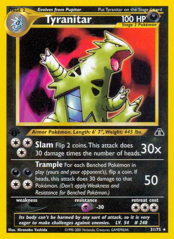 Tyranitar (31/75) [Neo Discovery 1st Edition] | Red Riot Games CA