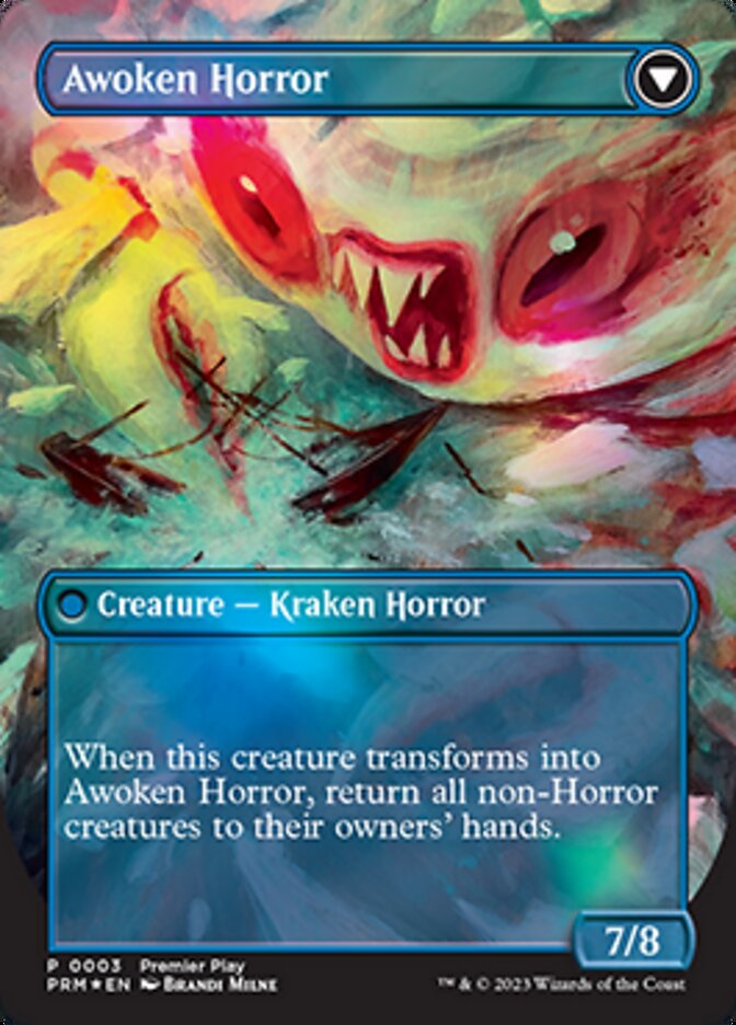 Thing in the Ice // Awoken Horror (Borderless Alternate Art) [Regional Championship Qualifiers 2023] | Red Riot Games CA