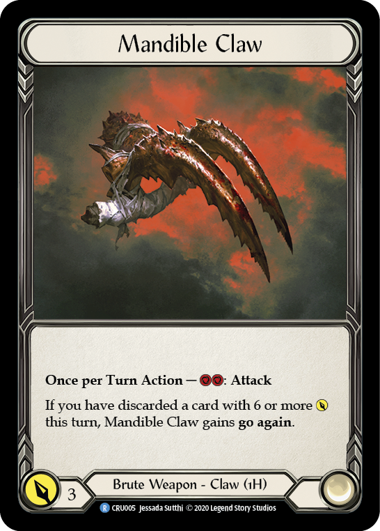 Mandible Claw [CRU005] (Crucible of War)  1st Edition Cold Foil | Red Riot Games CA