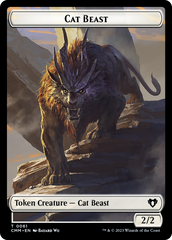 Cleric // Cat Beast Double-Sided Token [Commander Masters Tokens] | Red Riot Games CA