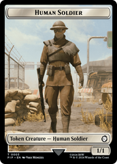 Copy // Human Soldier Double-Sided Token [Fallout Tokens] | Red Riot Games CA