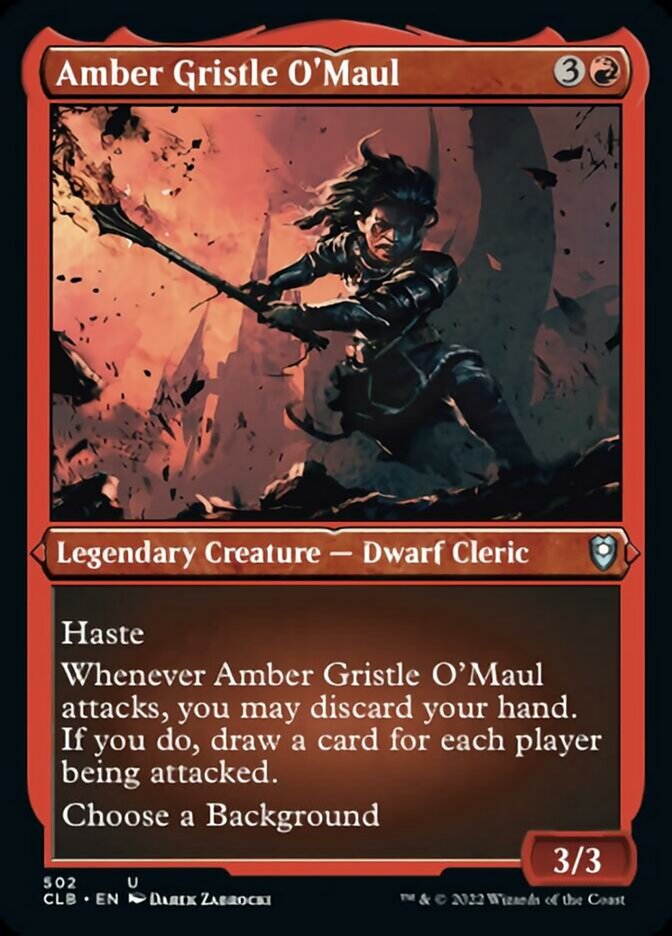 Amber Gristle O'Maul (Foil Etched) [Commander Legends: Battle for Baldur's Gate] | Red Riot Games CA