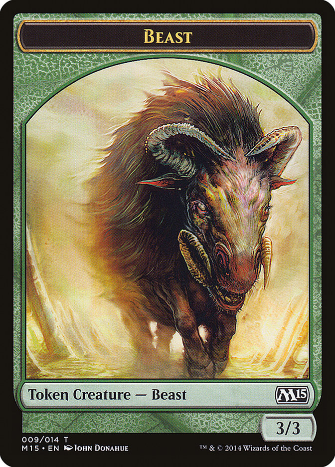 Beast Token (009/014) [Magic 2015 Tokens] | Red Riot Games CA