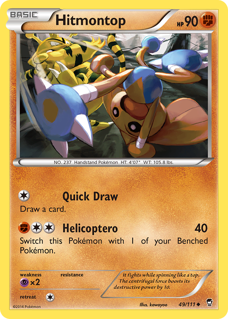 Hitmontop (49/111) [XY: Furious Fists] | Red Riot Games CA