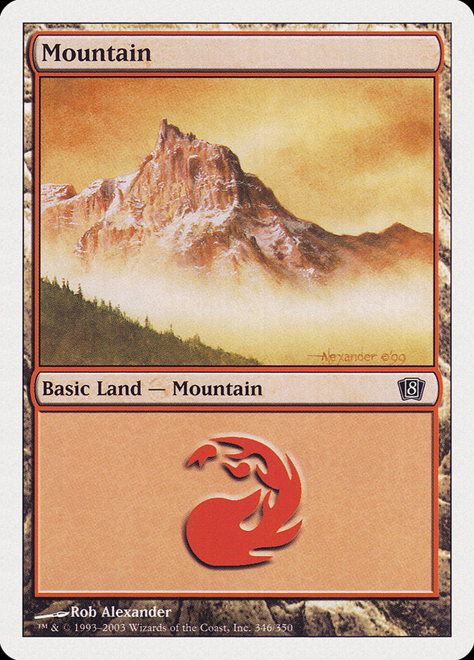 Mountain (346) [Eighth Edition] | Red Riot Games CA