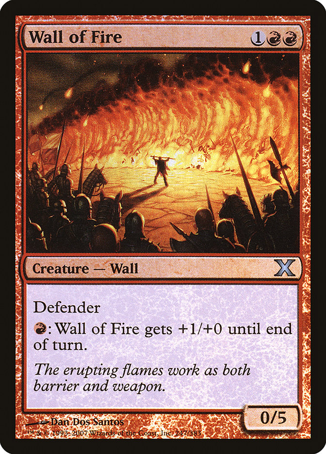 Wall of Fire (Premium Foil) [Tenth Edition] | Red Riot Games CA