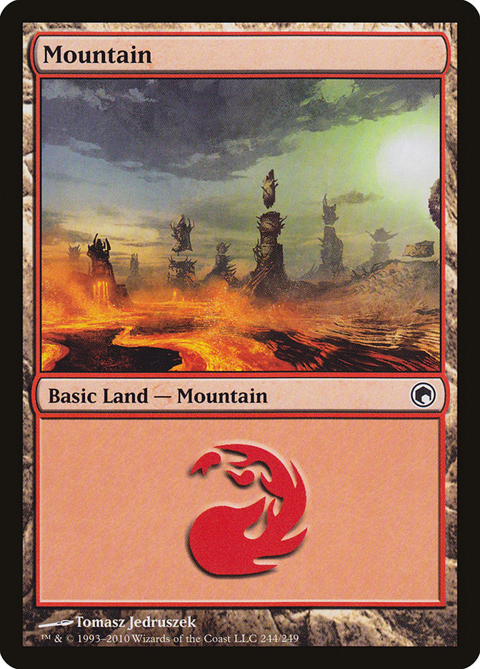 Mountain (244) [Scars of Mirrodin] | Red Riot Games CA