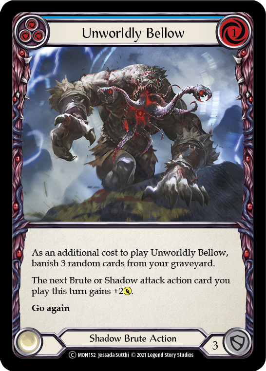 Unworldly Bellow (Blue) [U-MON152-RF] (Monarch Unlimited)  Unlimited Rainbow Foil | Red Riot Games CA