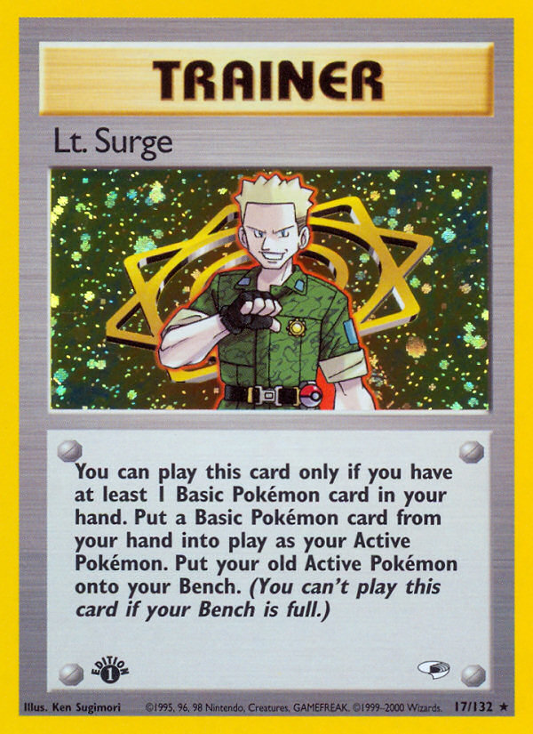 Lt. Surge (17/132) [Gym Heroes 1st Edition] | Red Riot Games CA