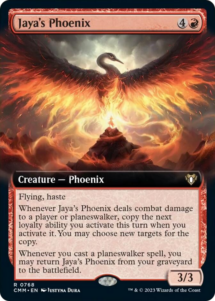 Jaya's Phoenix (Extended Art) [Commander Masters] | Red Riot Games CA